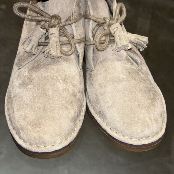 Hush Puppies Sz 6.5 Cyra Catelyn Suede Leather Chukka Ankle Boot Laced Up Casual - Picture 2 of 12